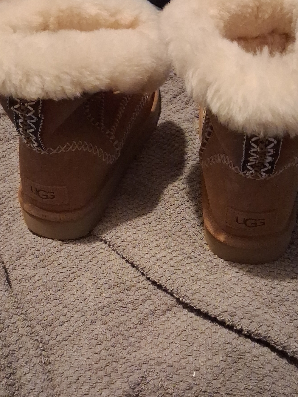 UGG Chestnut Shearling Cuff Women's Short Boots